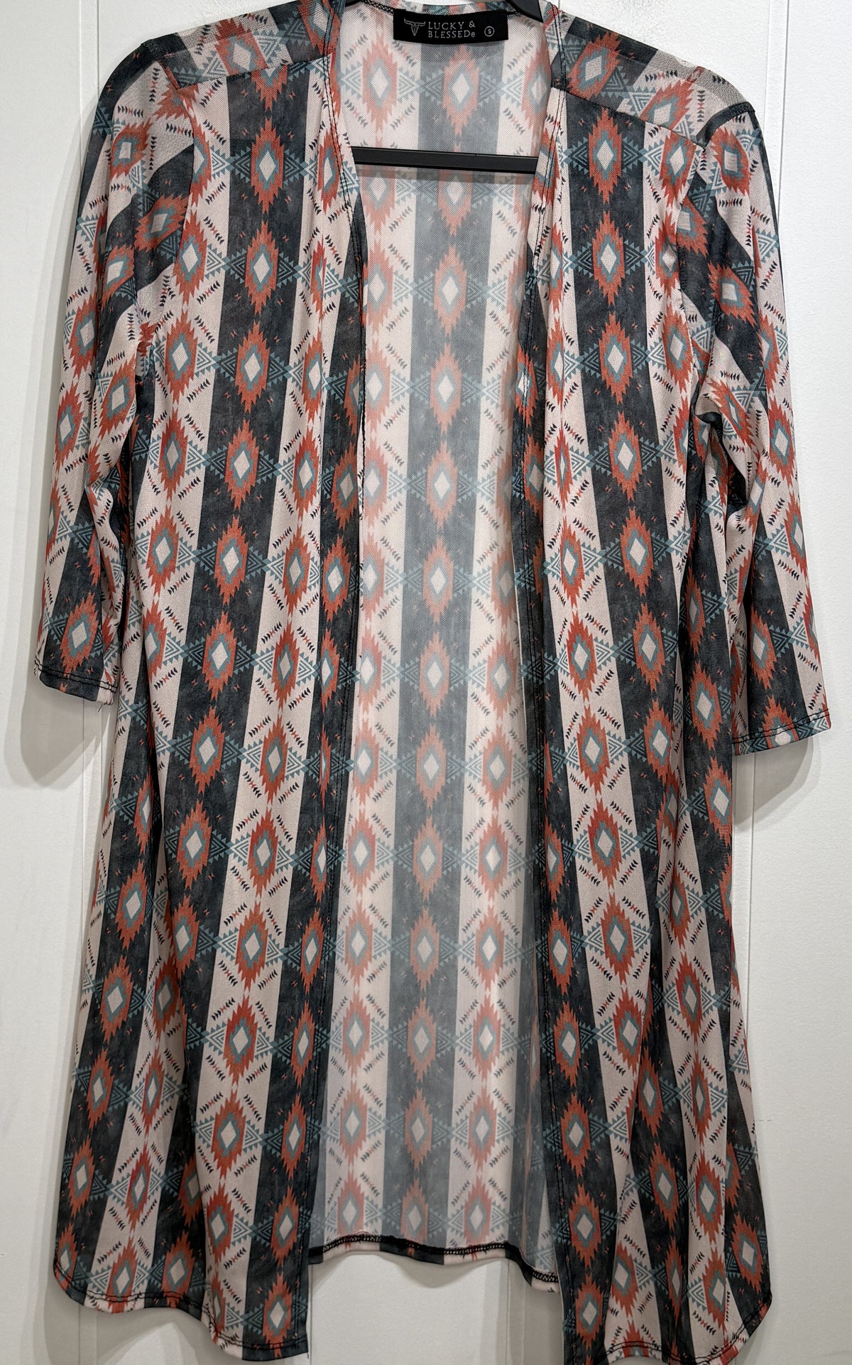Lucky & Blessed Tribal Mesh Cardigan