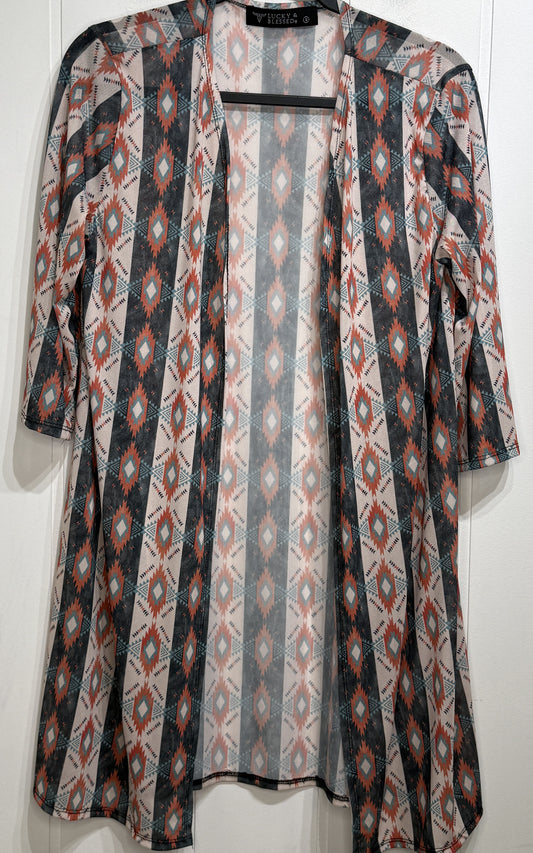 Lucky & Blessed Tribal Mesh Cardigan
