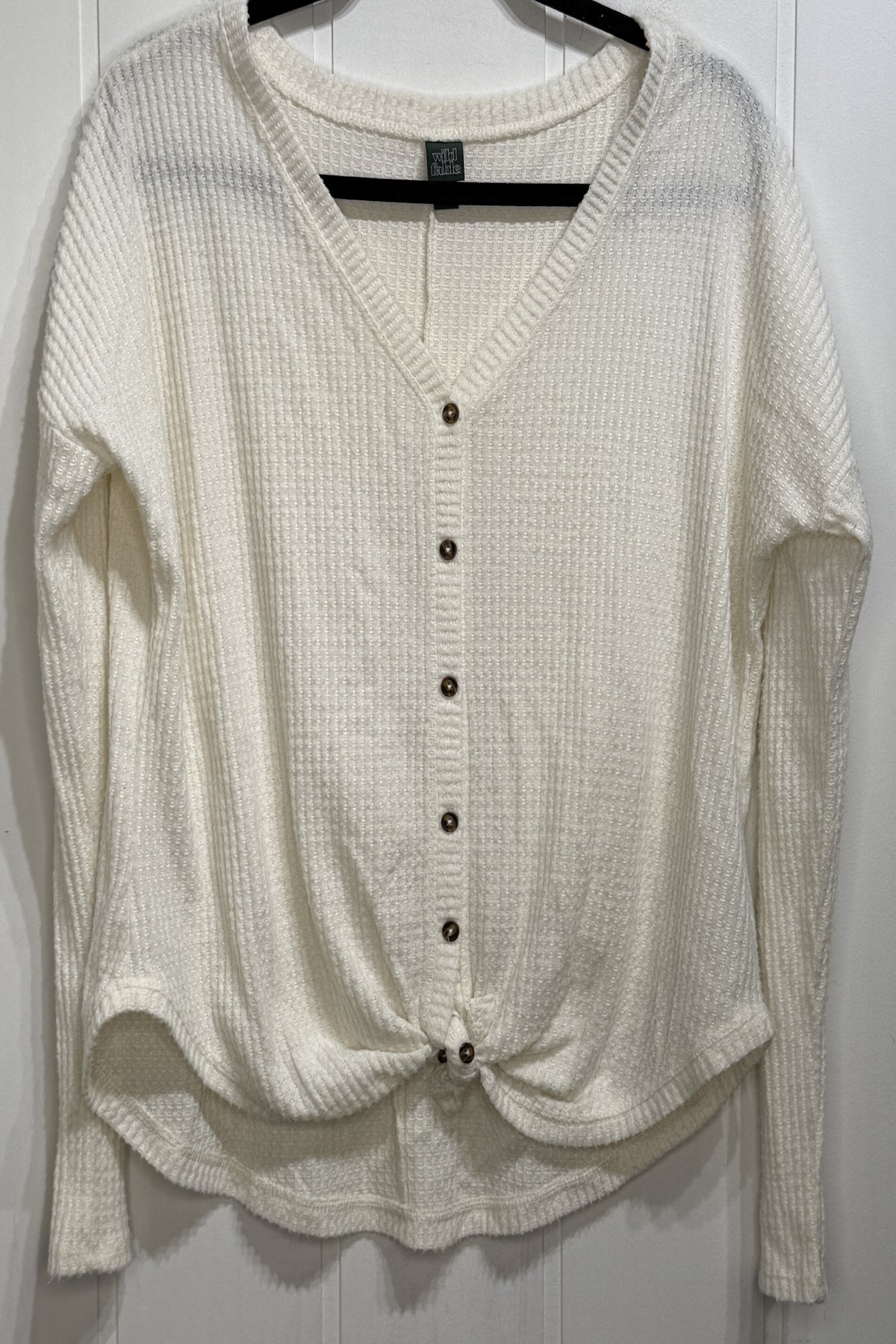 Wild Fable Waffle-knit Button Top