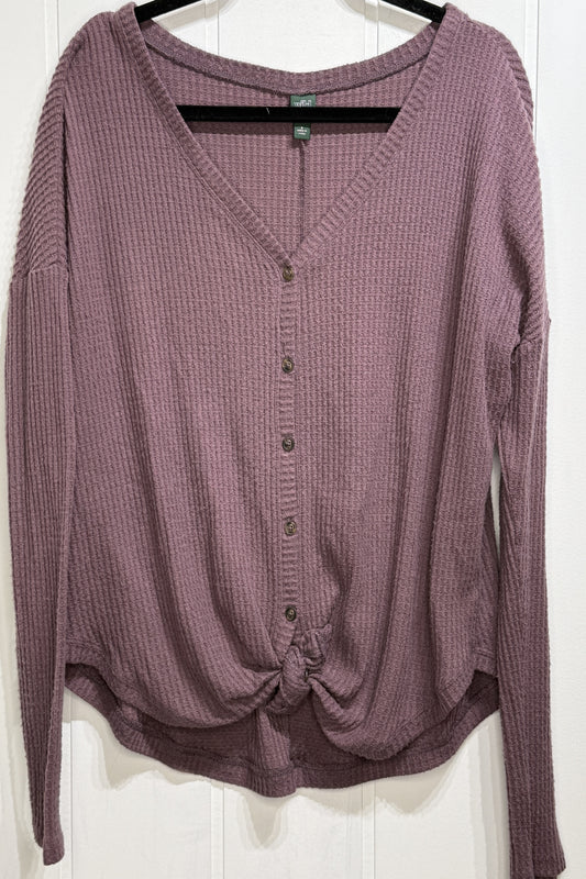 Wild Fable Waffle-knit Button Top